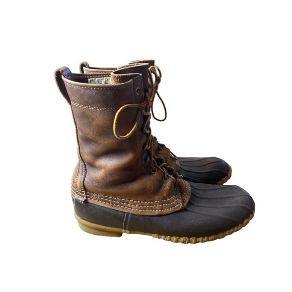 Vintage LL Bean Men\'s Insulated Maine Hunting Shoe Leather Duck Boots Size 10 M